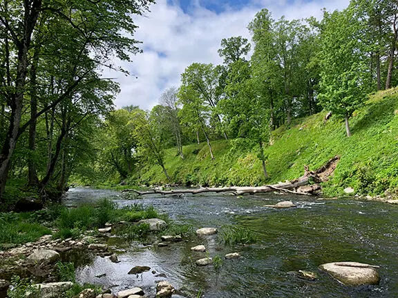 Looking down Keila river, Estonia